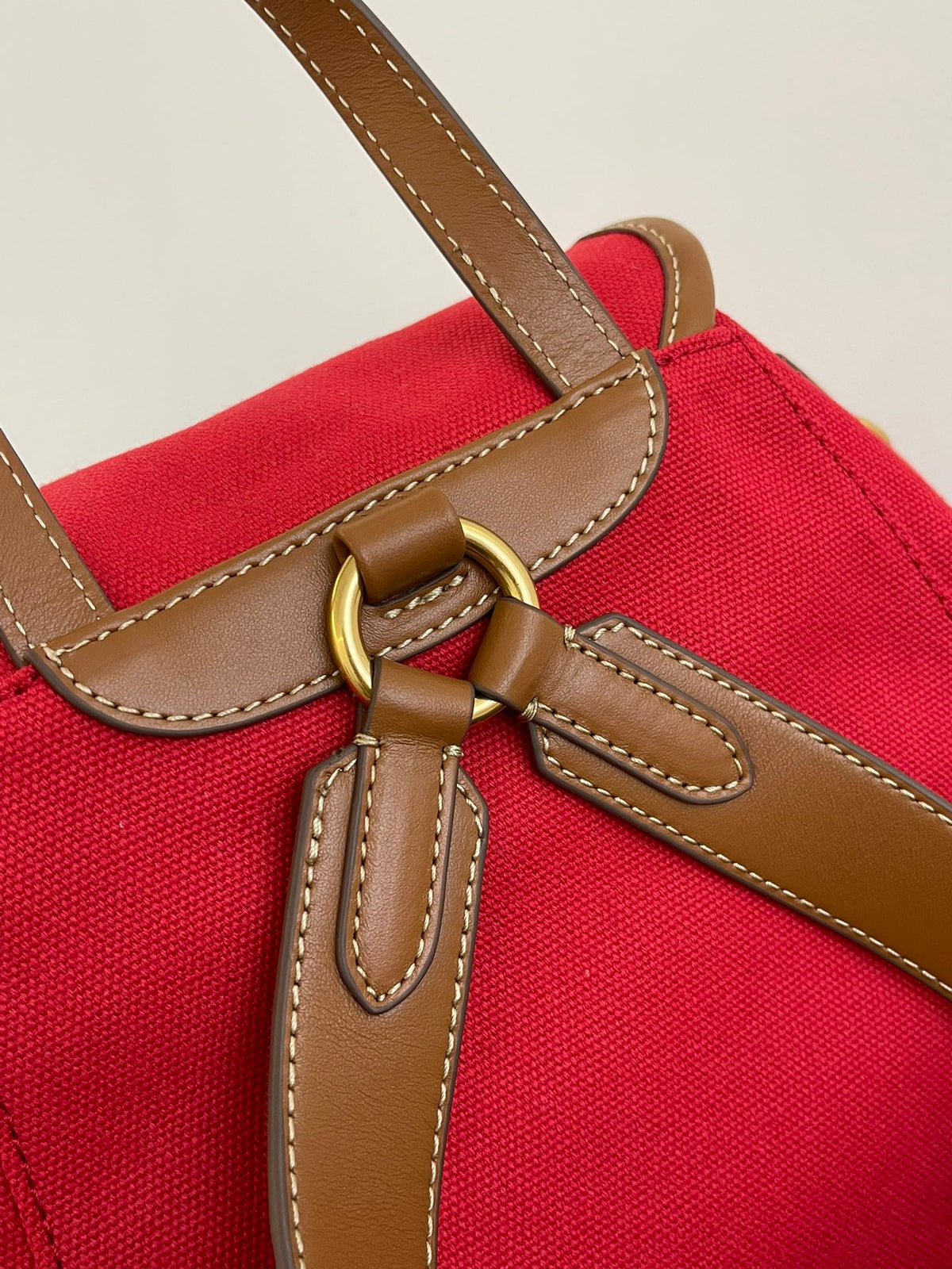 Miu Miu Canvas Backpack – Red