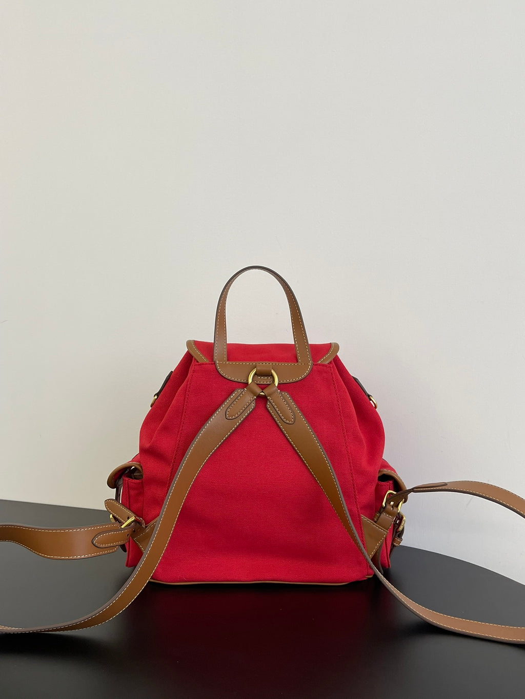 Miu Miu Canvas Backpack – Red