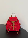 Miu Miu Canvas Backpack – Red
