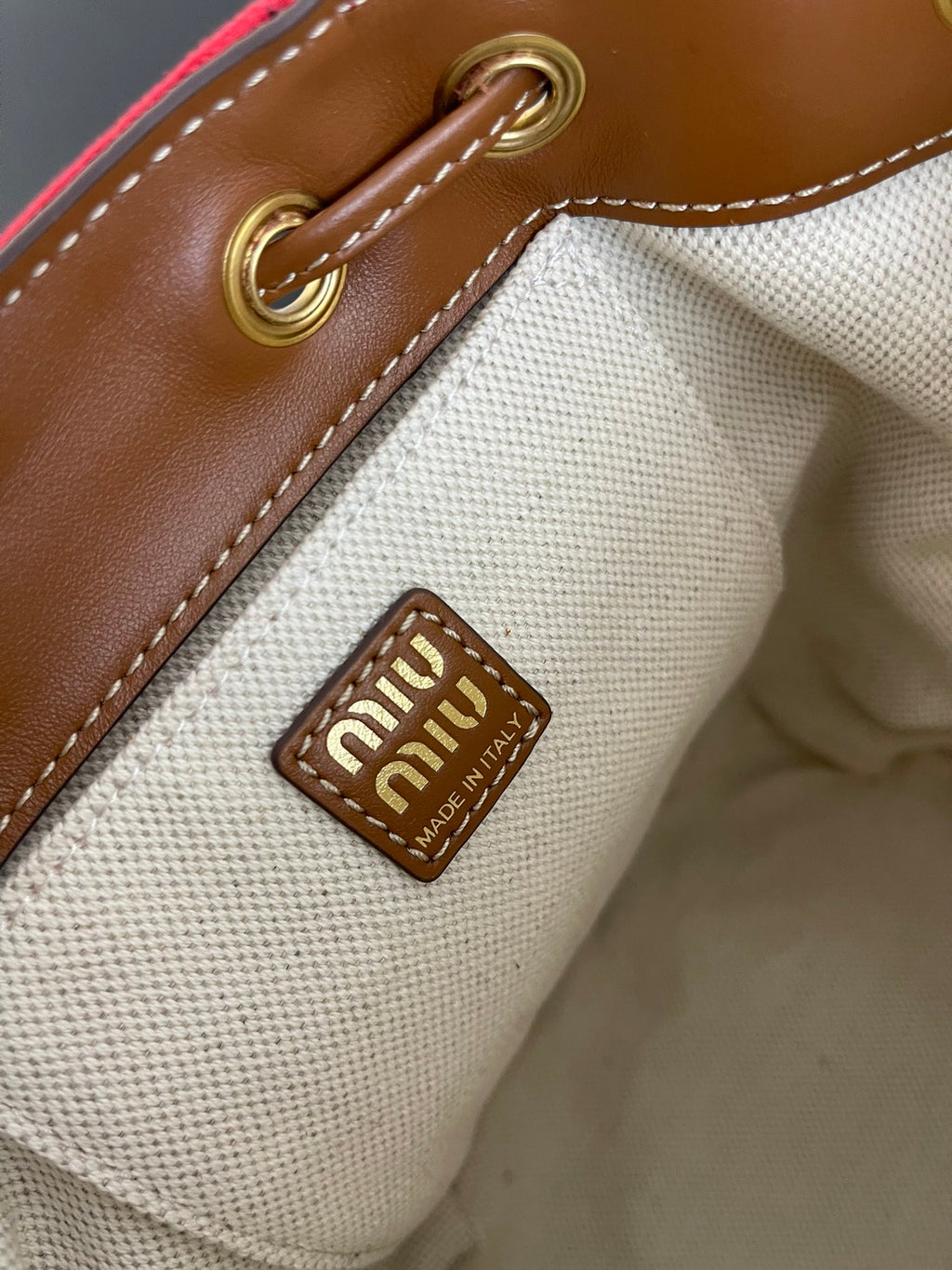 Miu Miu Canvas Mini Backpack – Red