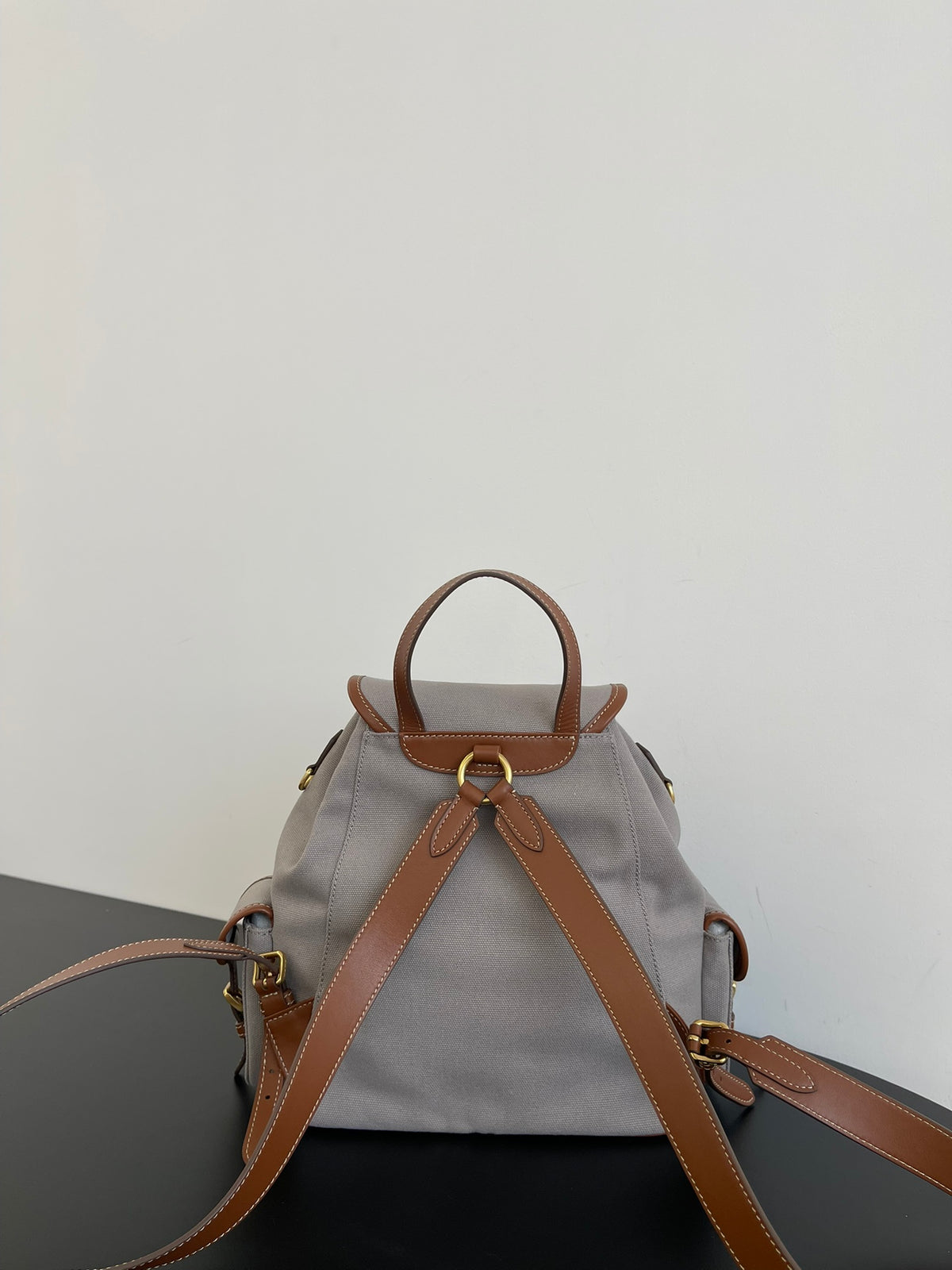 Miu Miu Canvas Backpack – Grey