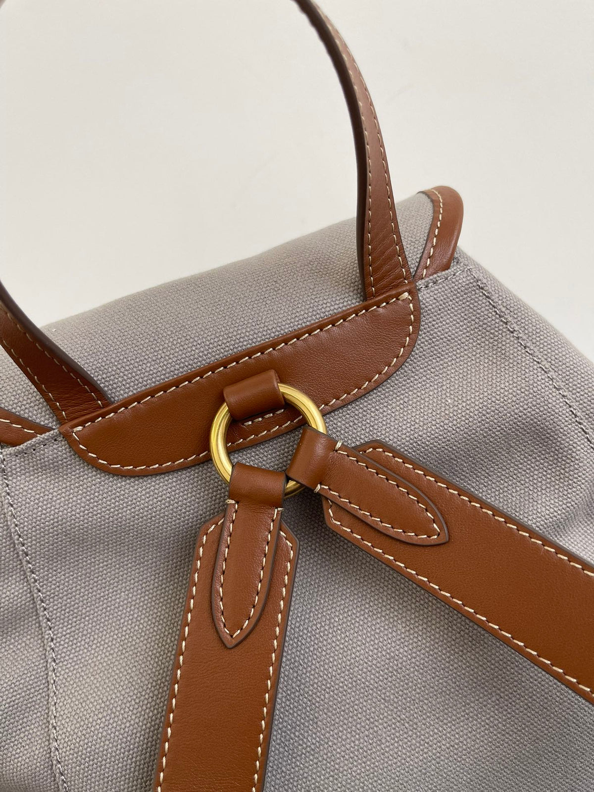 Miu Miu Canvas Backpack – Grey