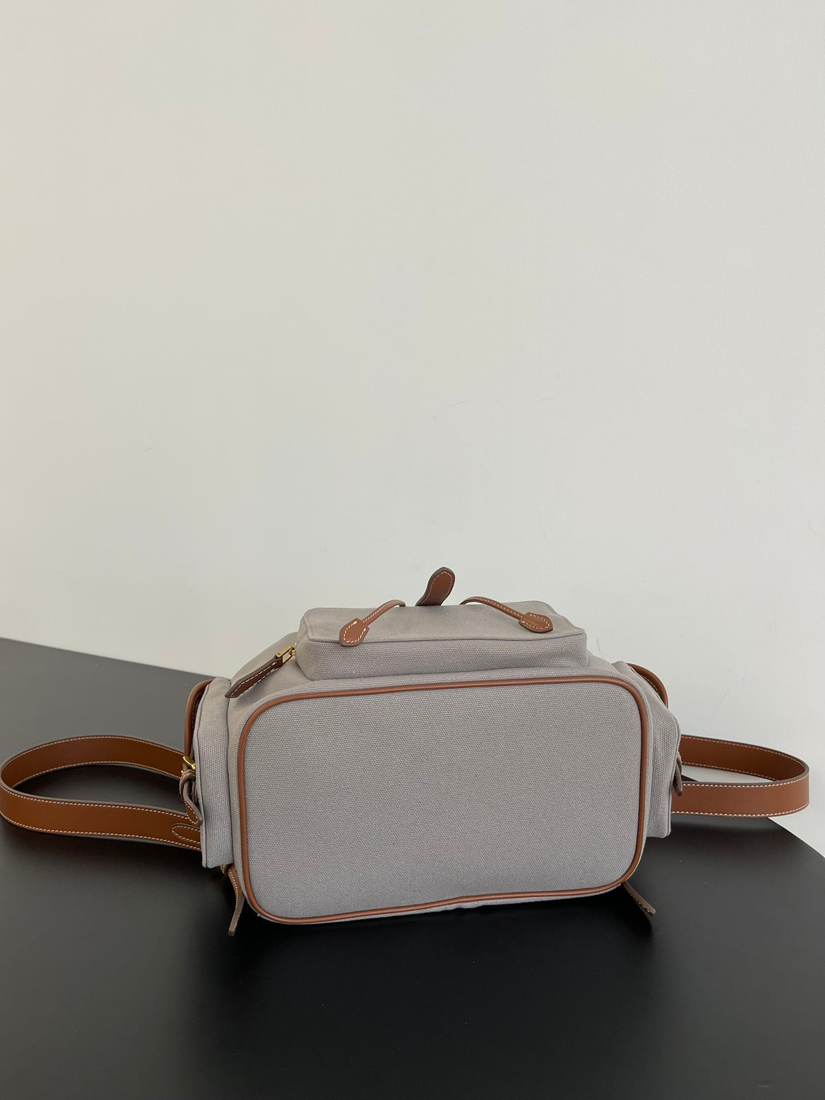 Miu Miu Canvas Backpack – Grey
