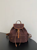Miu Miu Canvas Backpack – Dark Brown