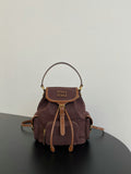 Miu Miu Canvas Mini Backpack – Dark Brown