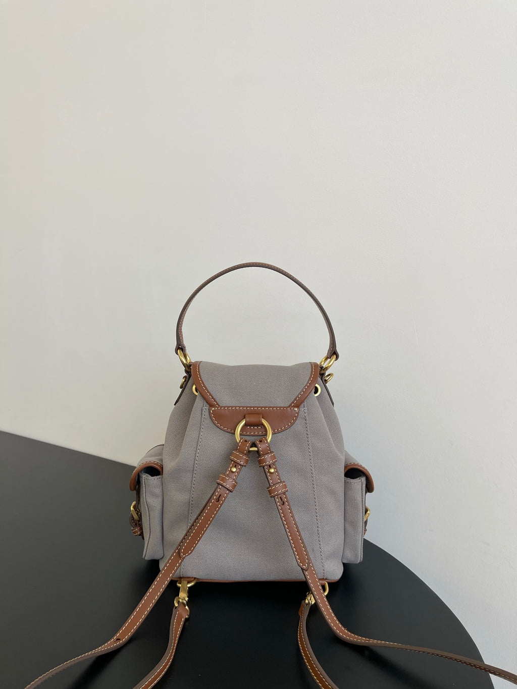 Miu Miu Canvas Mini Backpack – Grey