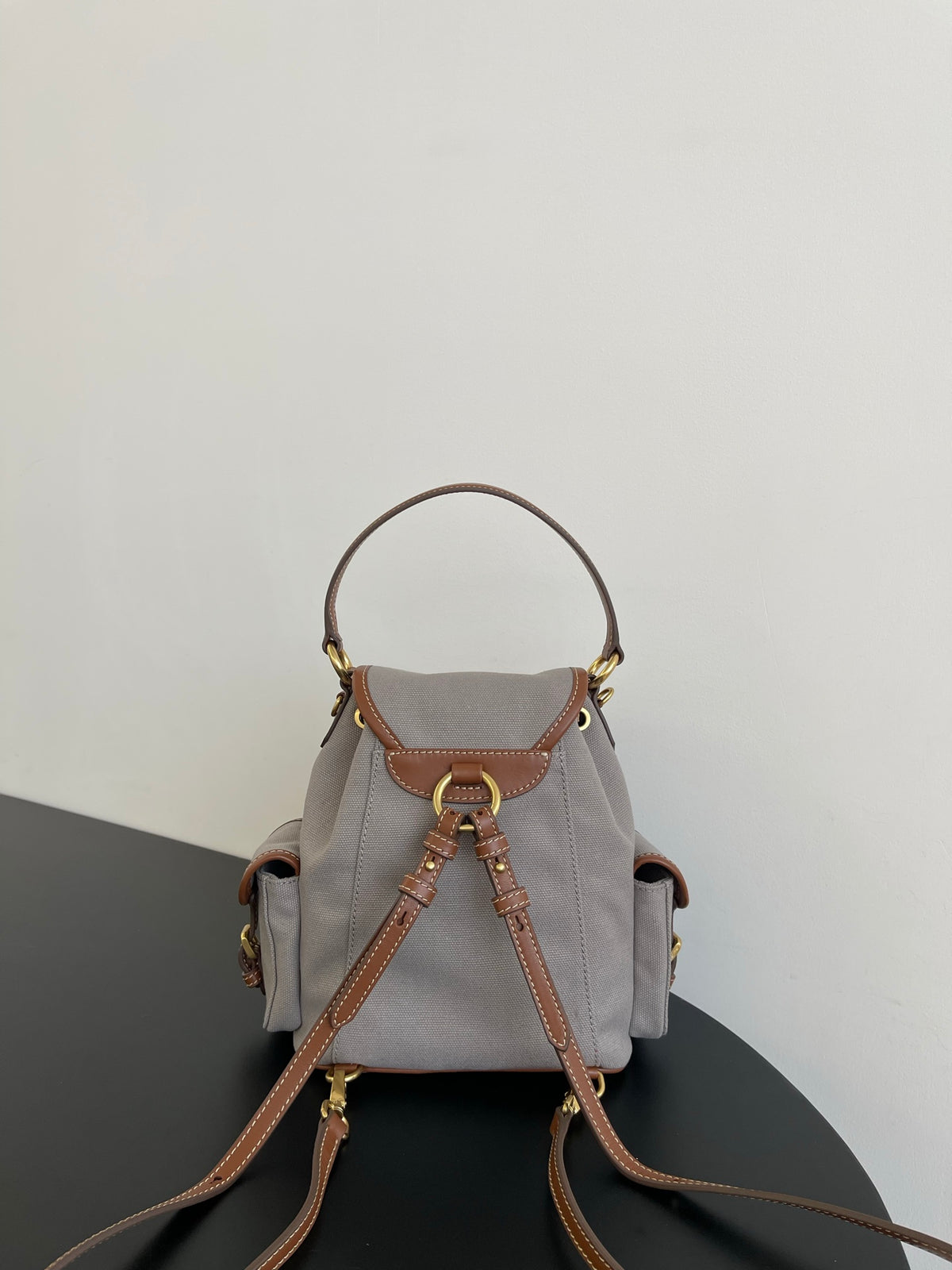 Miu Miu Canvas Mini Backpack – Grey