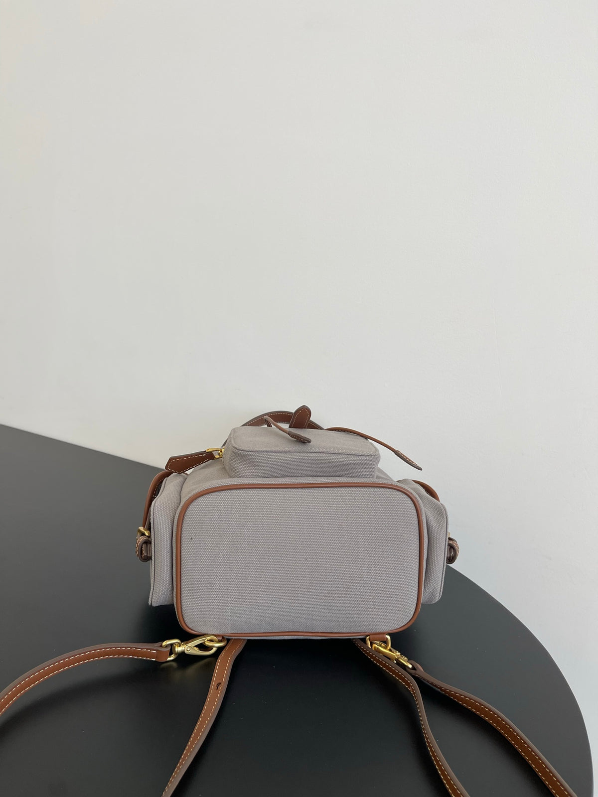 Miu Miu Canvas Mini Backpack – Grey