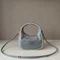 Miu Miu Ivy Leather Mini Bag – Grey