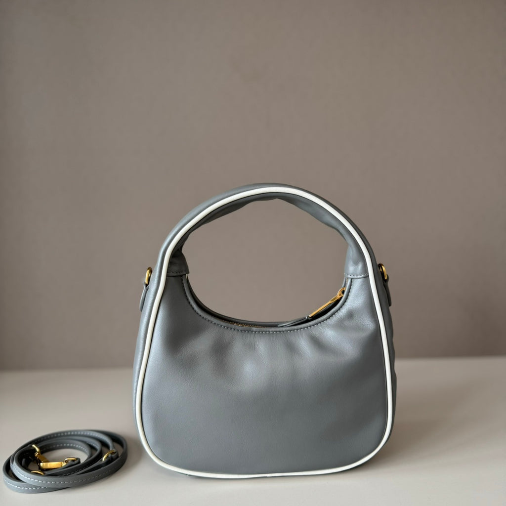 Miu Miu Ivy Leather Mini Bag – Grey
