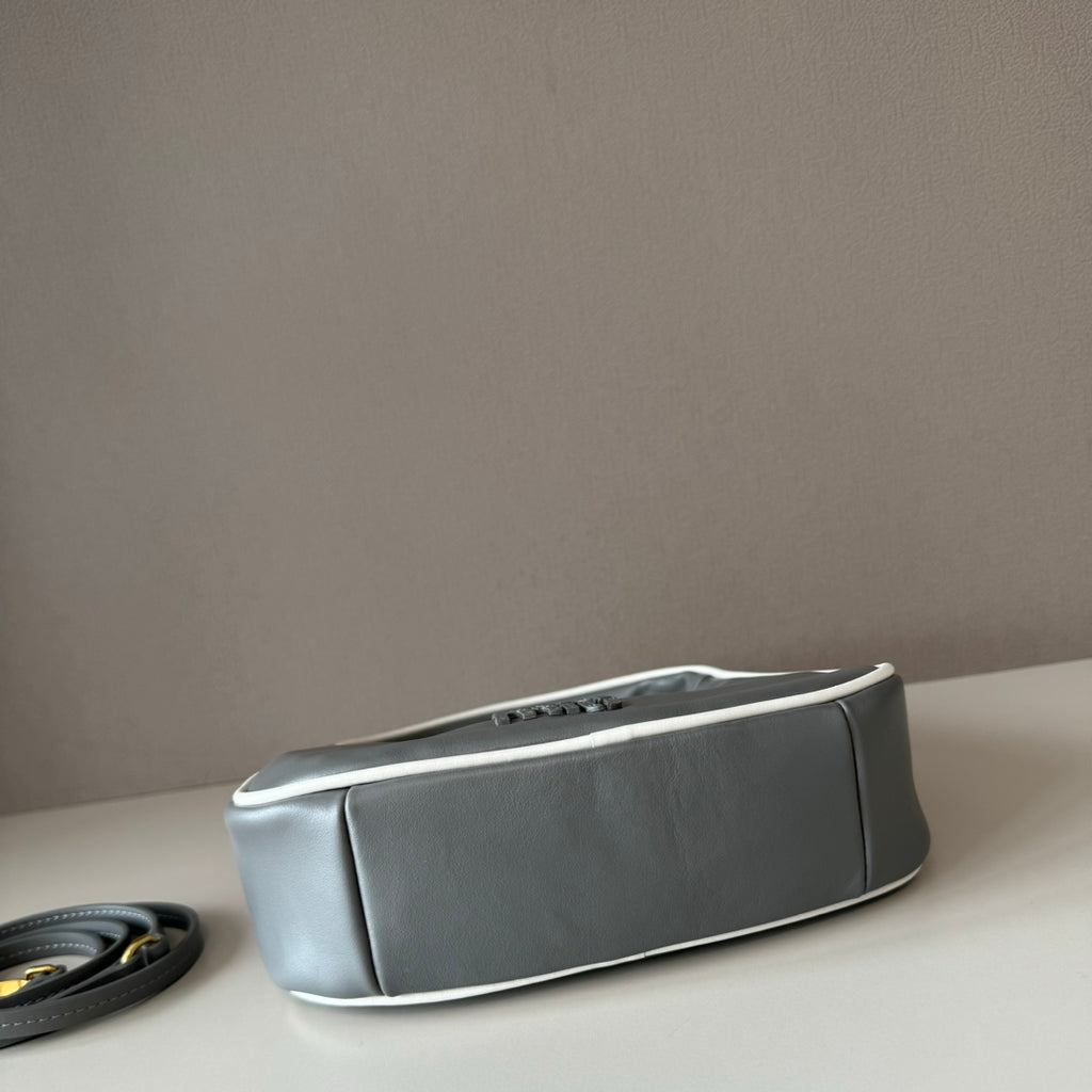 Miu Miu Ivy Leather Mini Bag – Grey