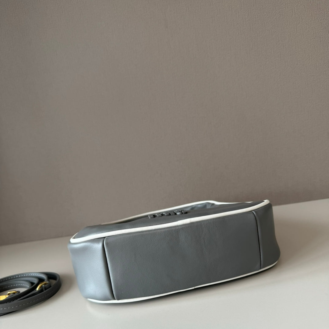 Miu Miu Ivy Leather Mini Bag – Grey