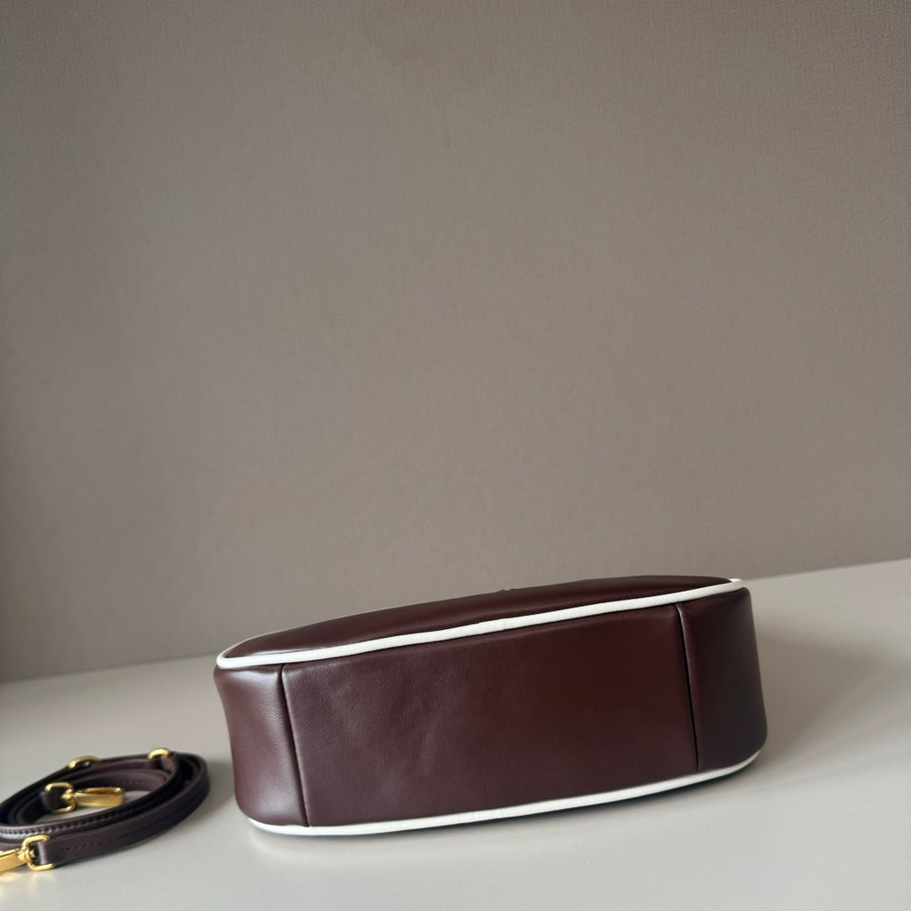 Miu Miu Ivy Leather Mini Bag – Burgundy