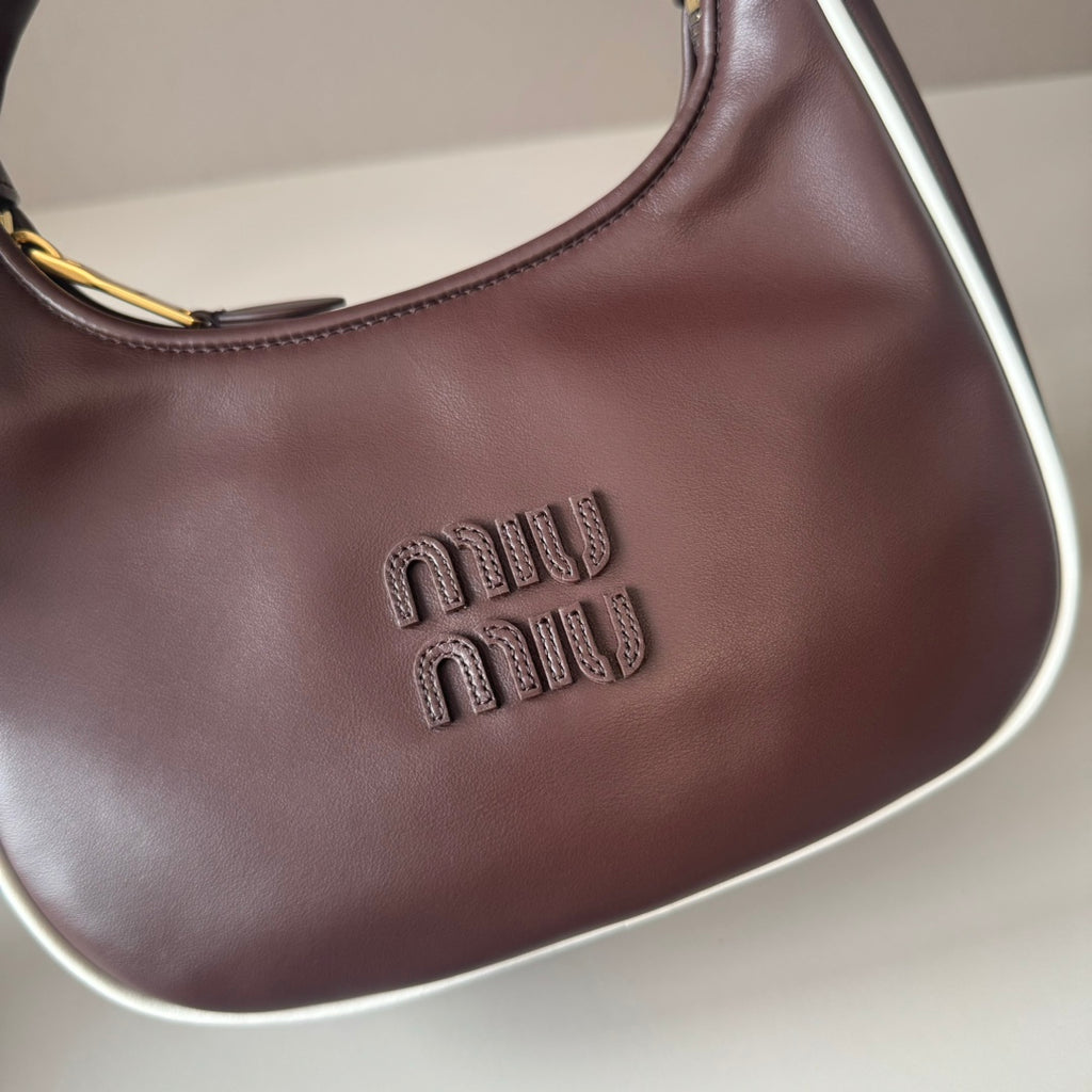 Miu Miu Ivy Leather Mini Bag – Burgundy