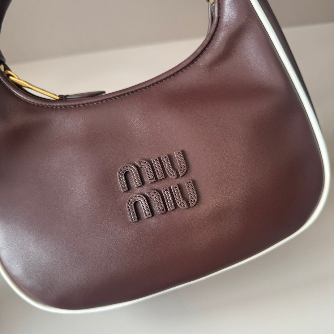 Miu Miu Ivy Leather Mini Bag – Burgundy