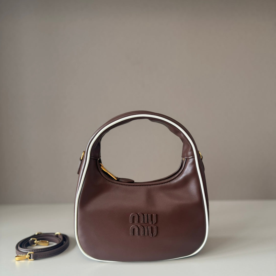 Miu Miu Ivy Leather Mini Bag – Burgundy