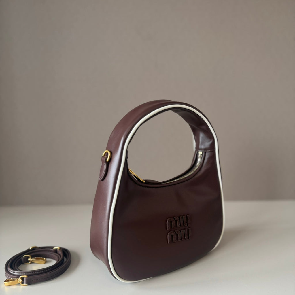 Miu Miu Ivy Leather Mini Bag – Burgundy