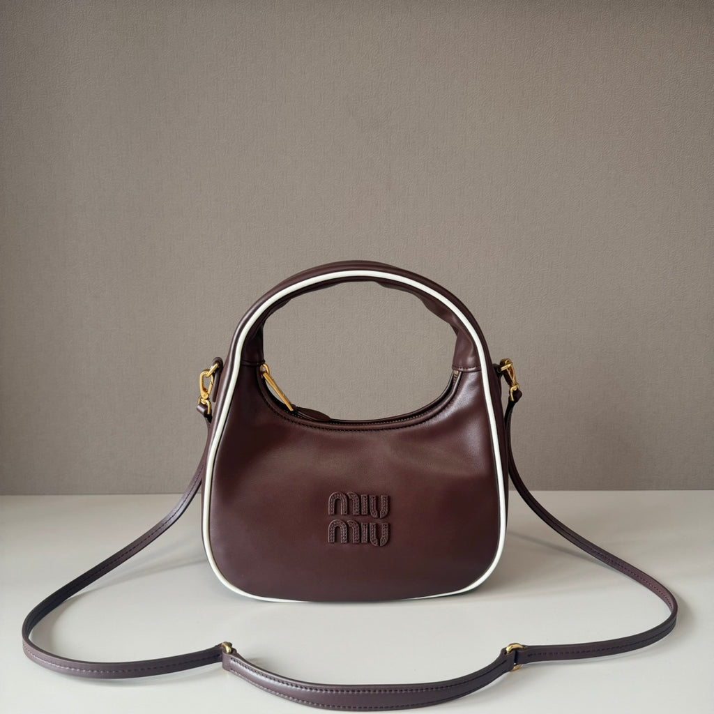 Miu Miu Ivy Leather Mini Bag – Burgundy