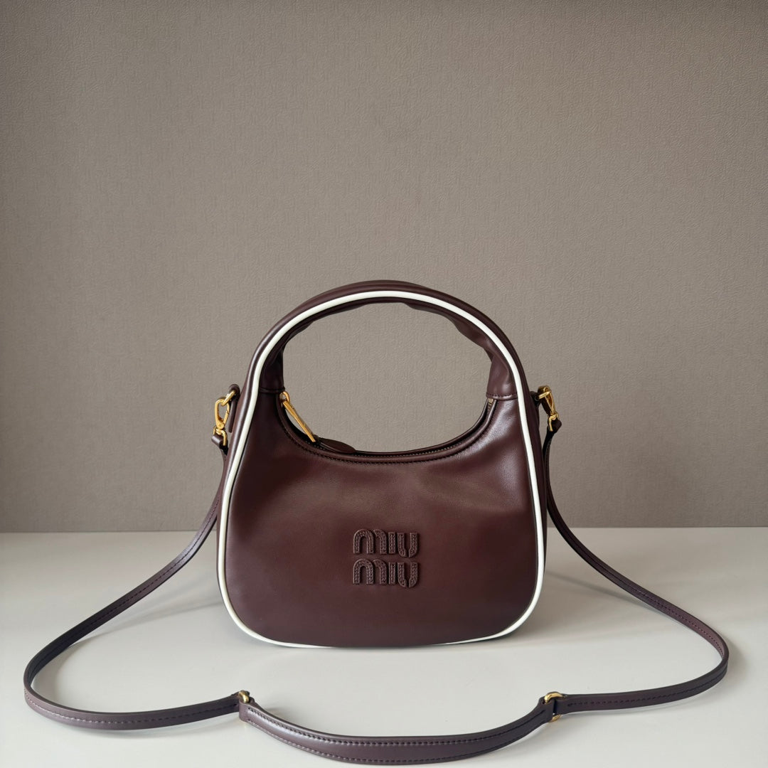 Miu Miu Ivy Leather Mini Bag – Burgundy