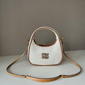 Miu Miu Ivy Canvas Mini Bag – White & Tan