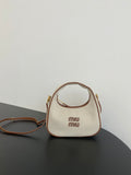 Miu Miu Mini Canvas Hobo Bag – Beige & Brown