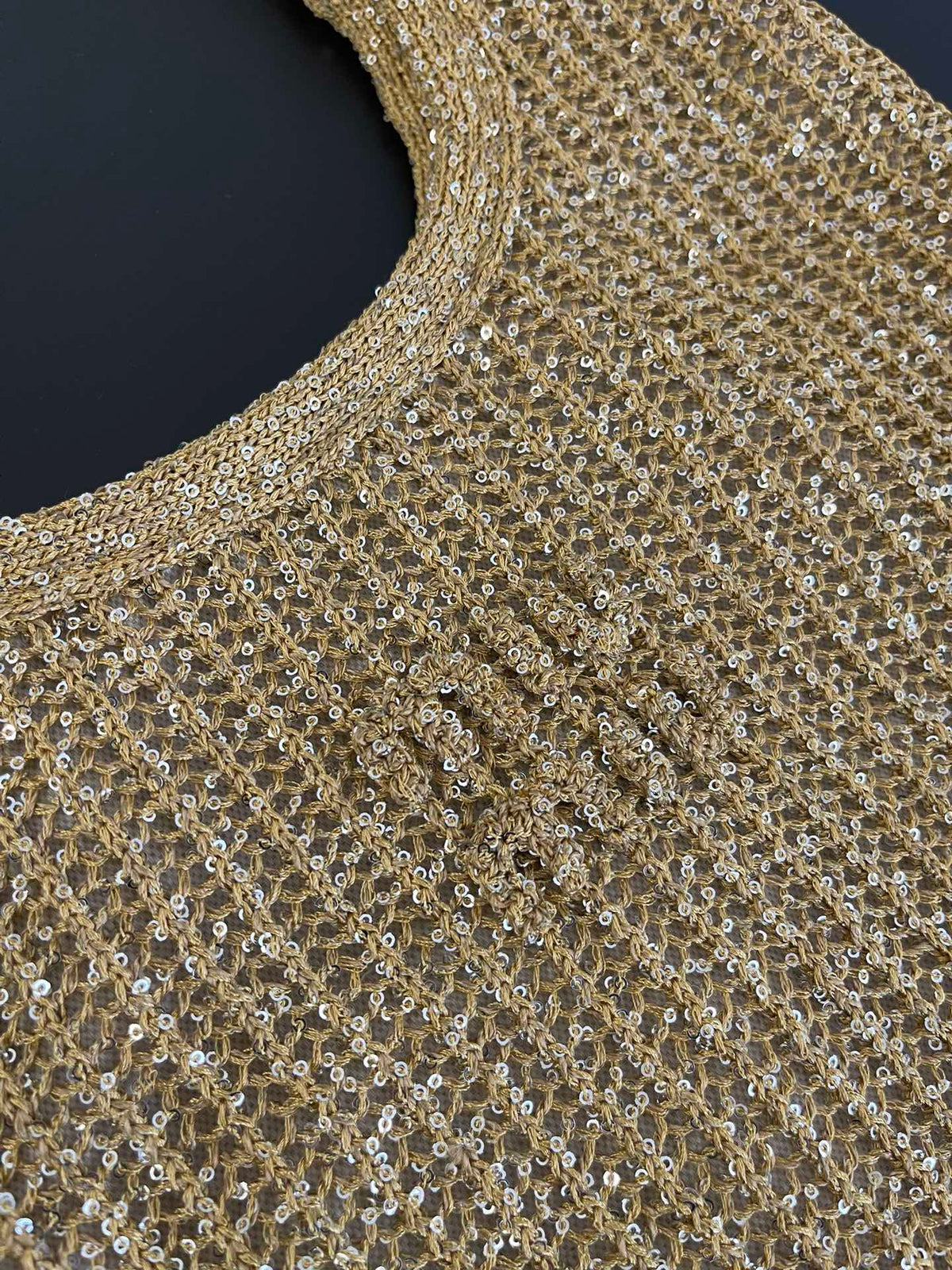 Miu Miu Woven Tote Bag – Gold