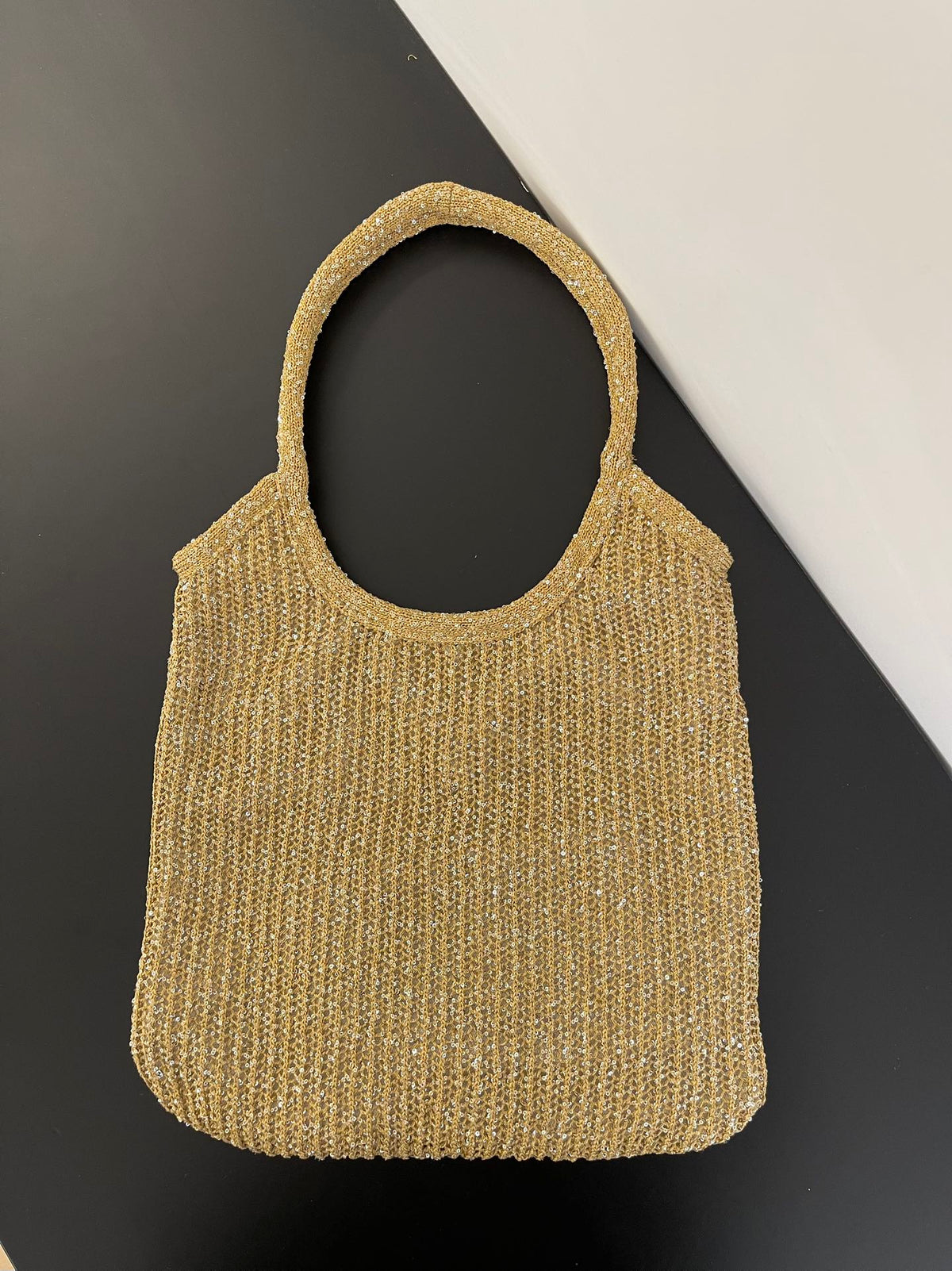 Miu Miu Woven Tote Bag – Gold