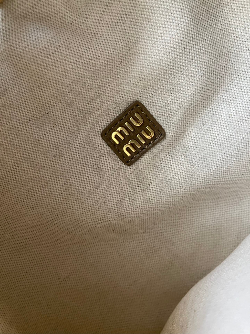 Miu Miu Woven Tote Bag – Gold