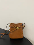 Miu Miu Aventure Leather Bucket Bag – Cognac