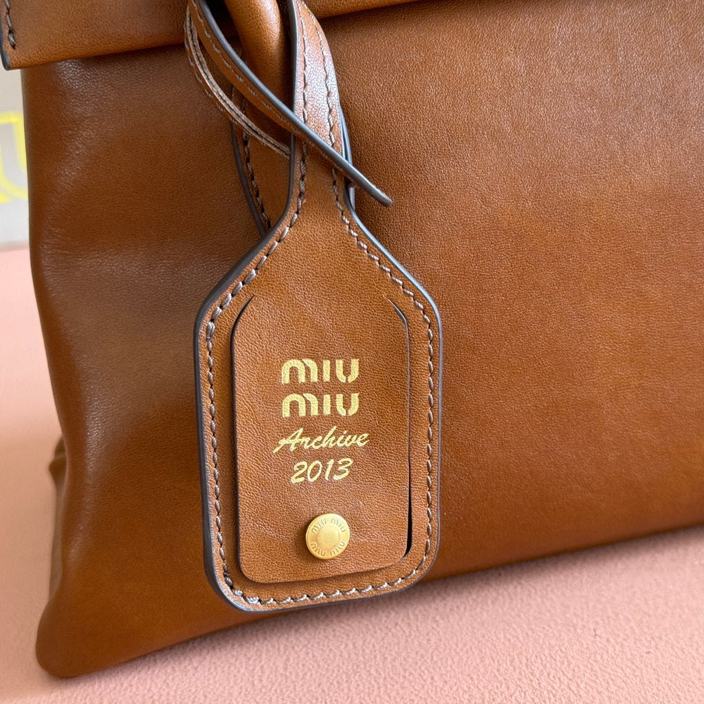 Miu Miu Aventure Soft Tote Bag – Cognac