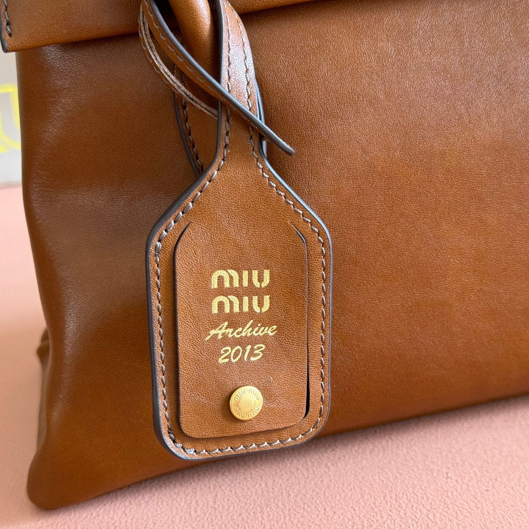 Miu Miu Aventure Soft Tote Bag – Cognac