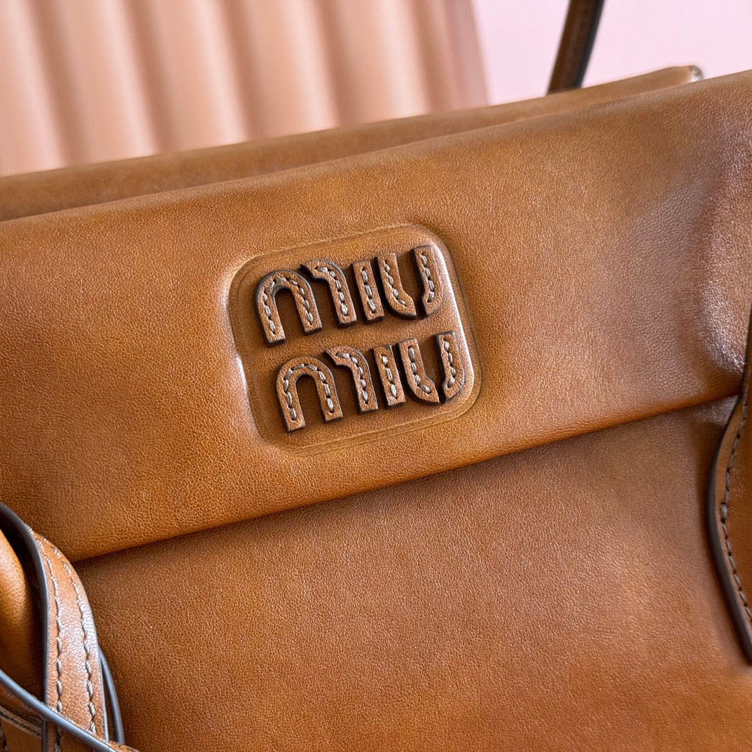 Miu Miu Aventure Soft Tote Bag – Cognac