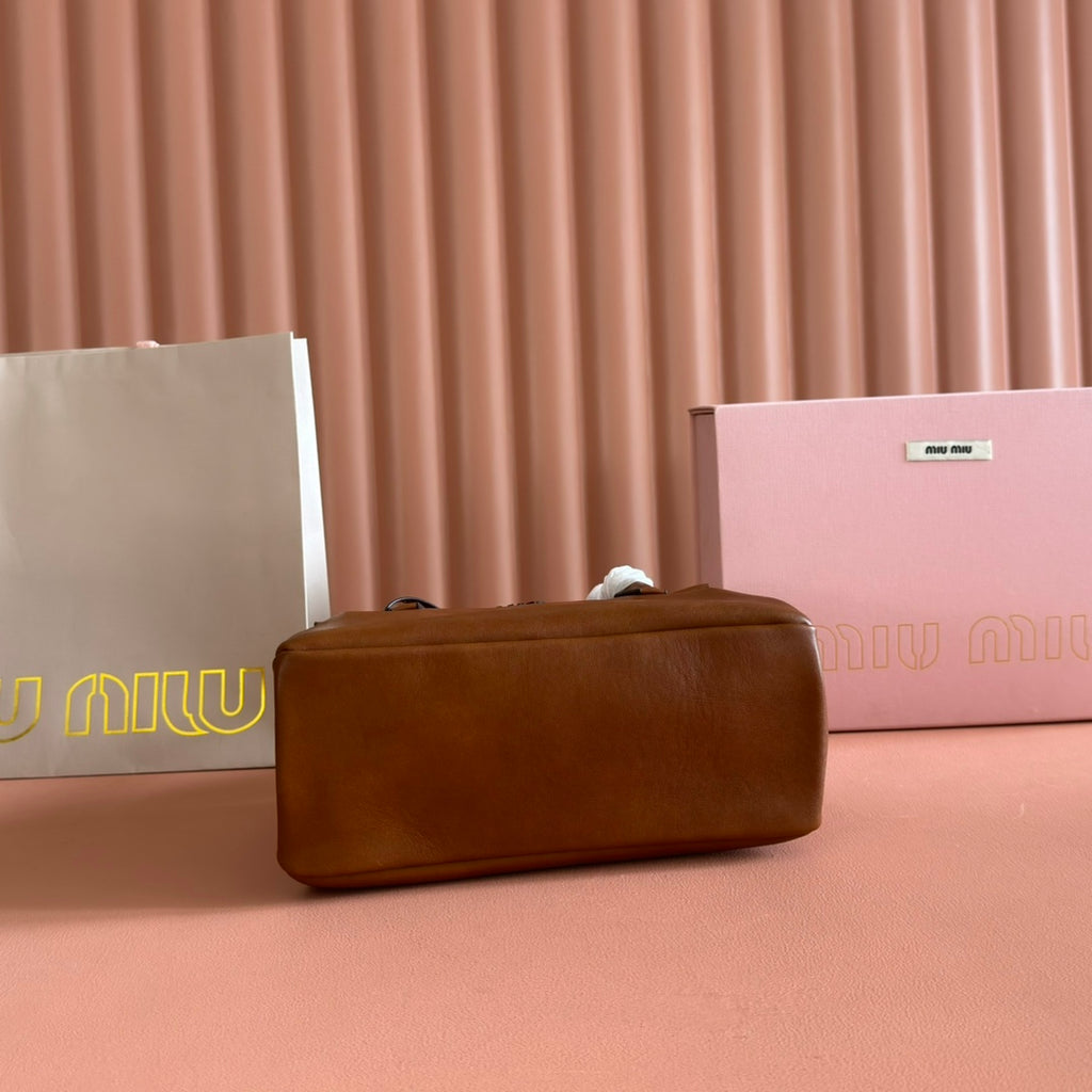 Miu Miu Aventure Mini Soft Tote Bag – Cognac