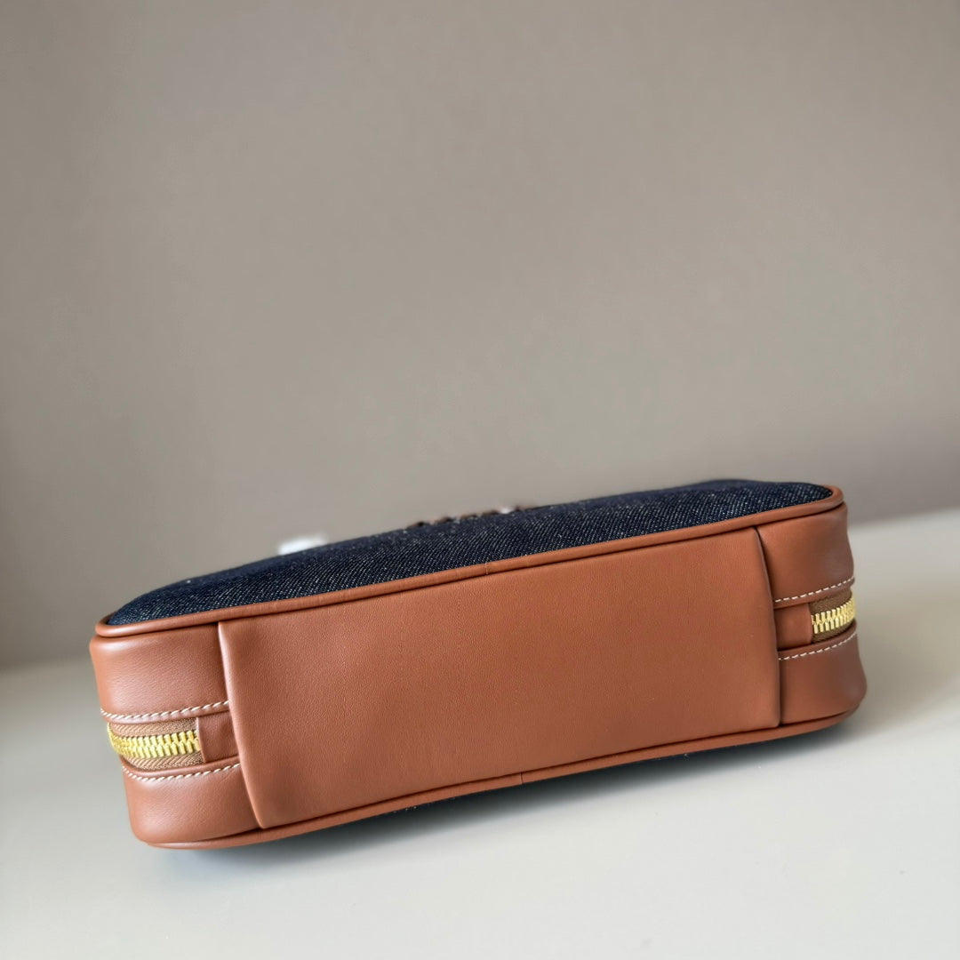 Miu Miu Denim Box Top Handle Bag – Navy Blue