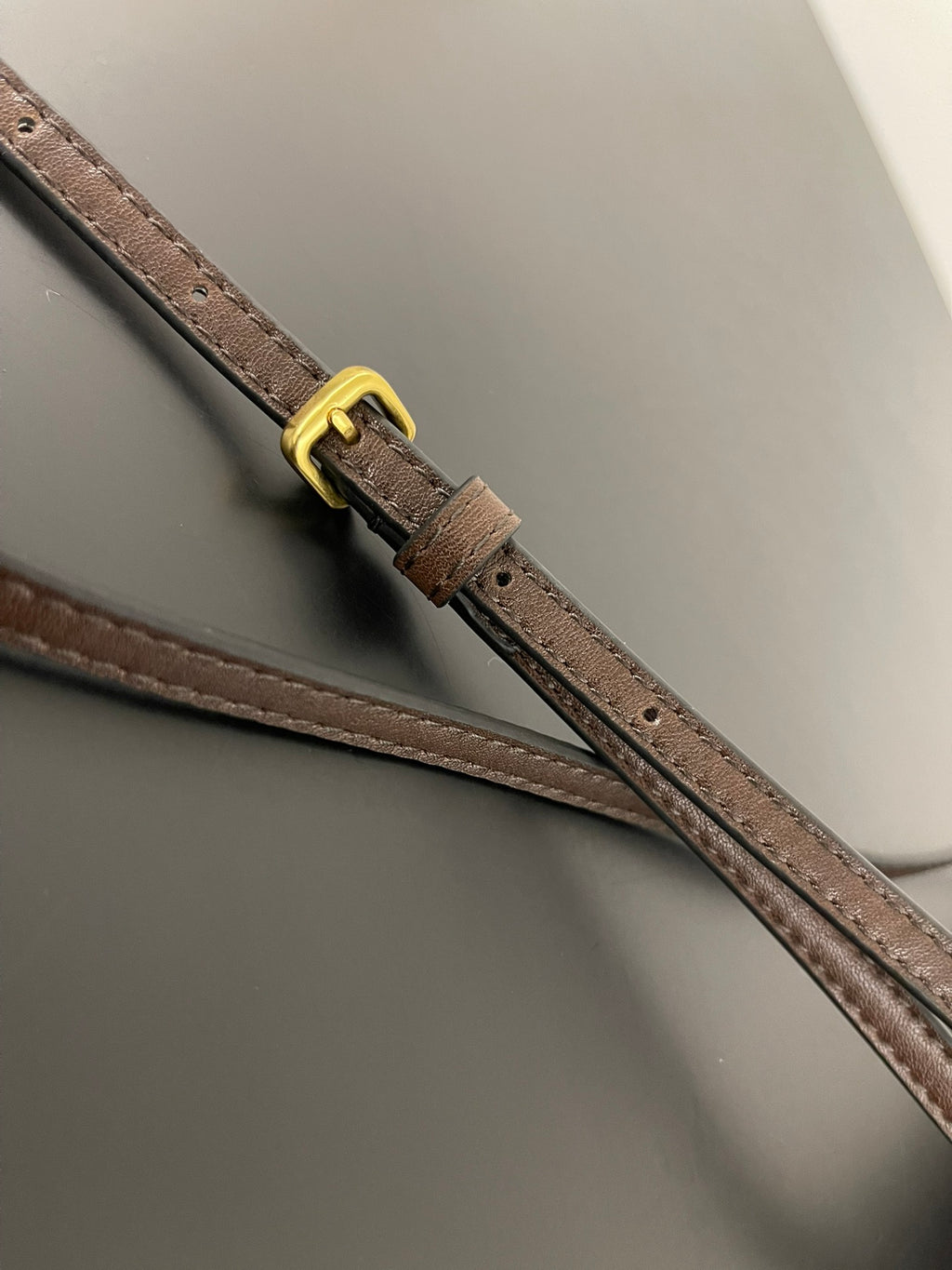 Miu Miu Aventure Leather Bucket Bag – Dark Brown