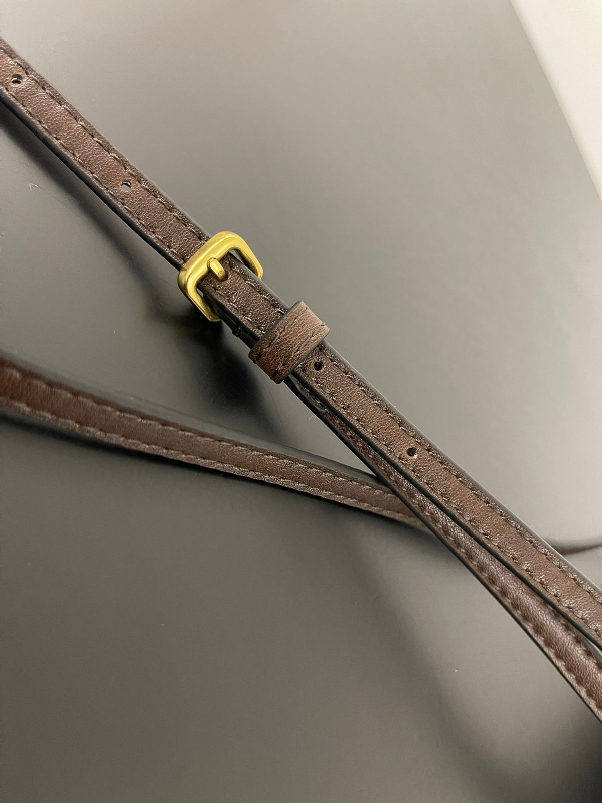 Miu Miu Aventure Leather Bucket Bag – Dark Brown