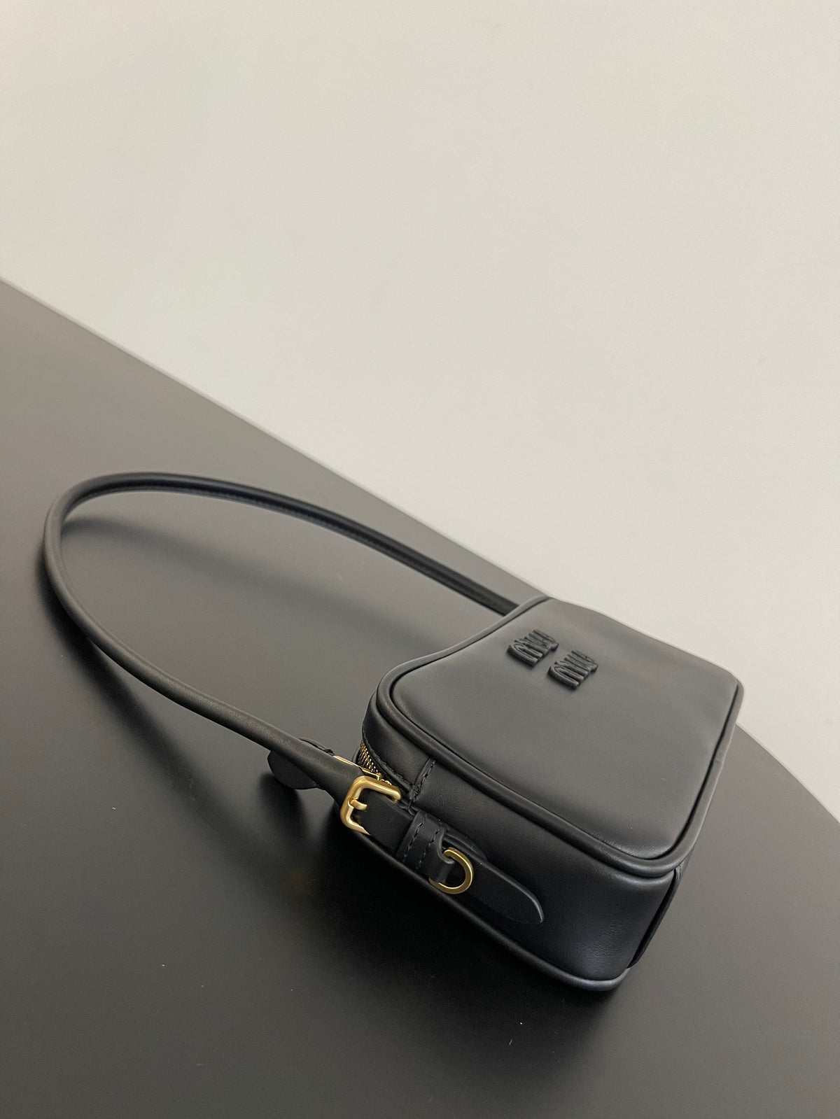 Miu Miu Leather Mini Shoulder Bag – Black