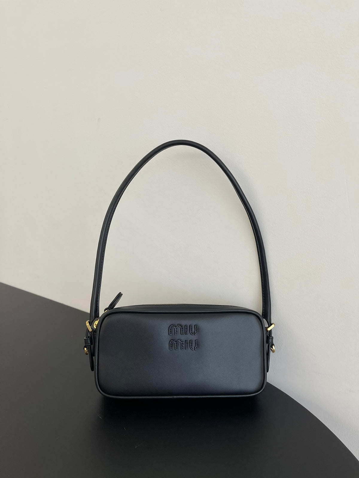 Miu Miu Leather Mini Shoulder Bag – Black
