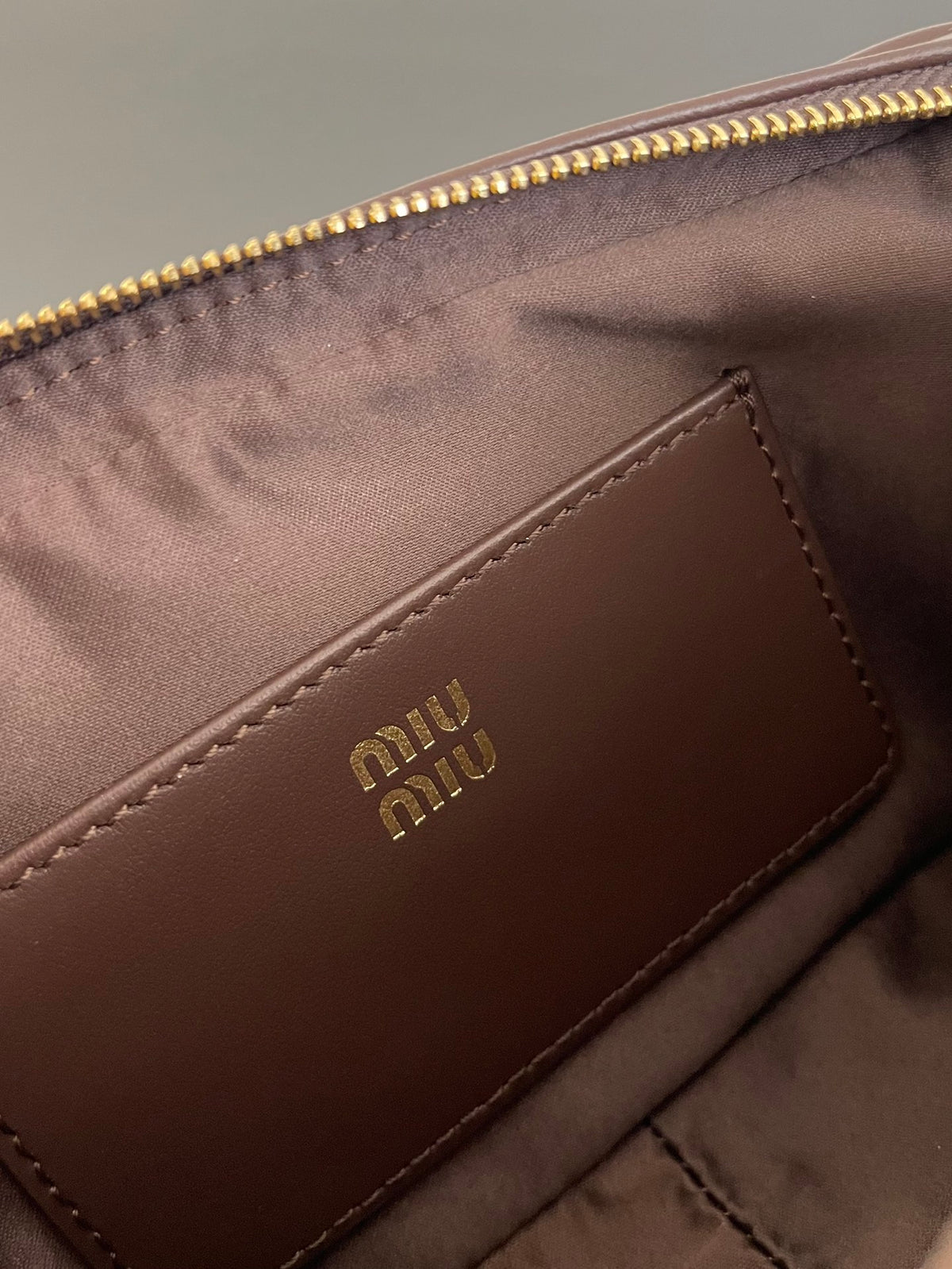 Miu Miu Leather Mini Shoulder Bag – Dark Brown