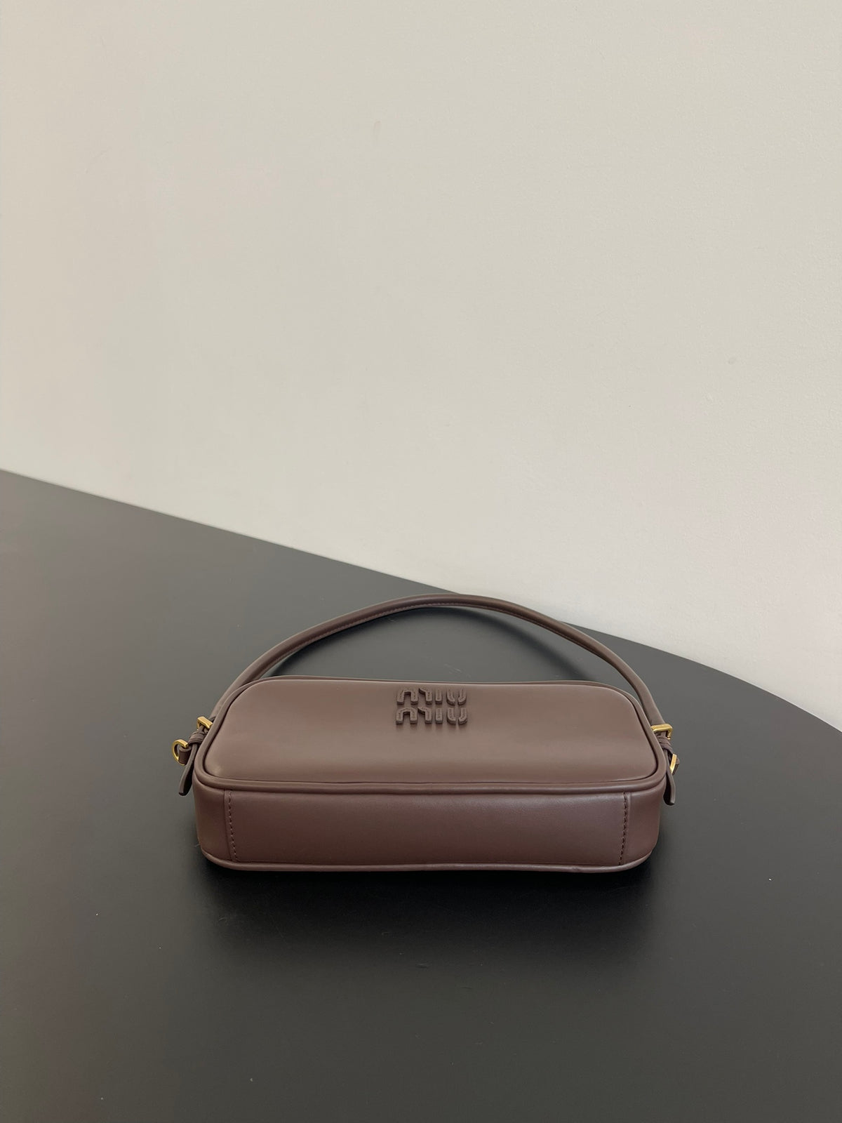 Miu Miu Leather Mini Shoulder Bag – Dark Brown