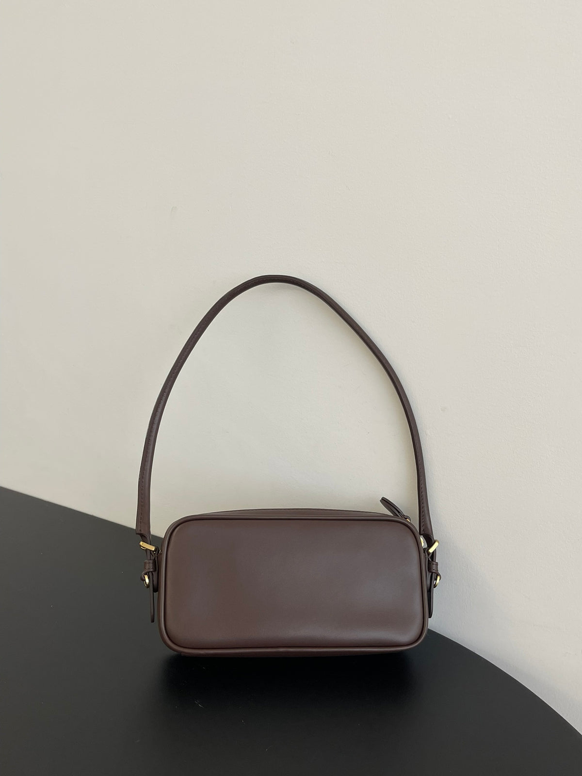 Miu Miu Leather Mini Shoulder Bag – Dark Brown