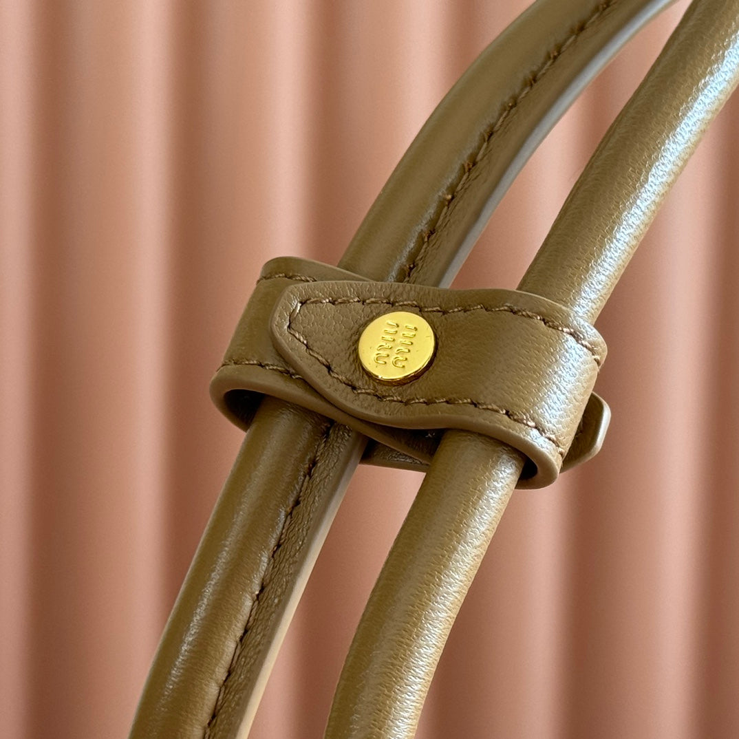 Miu Miu Arcadie Matelassé Leather Bag – Caramel