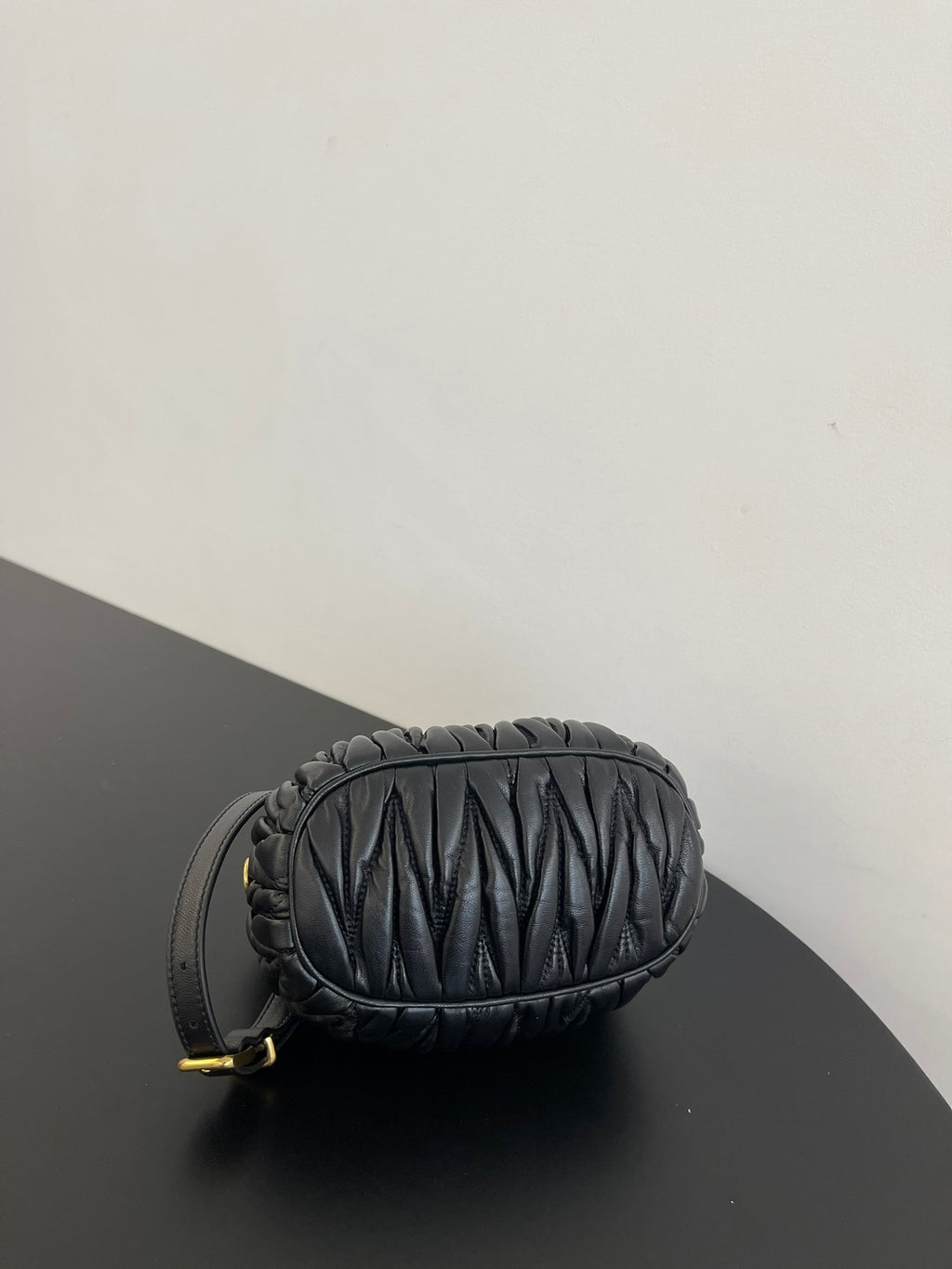 Miu Miu Wander Matelassé Hobo Bag – Black