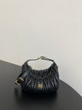 Miu Miu Wander Matelassé Hobo Bag – Black