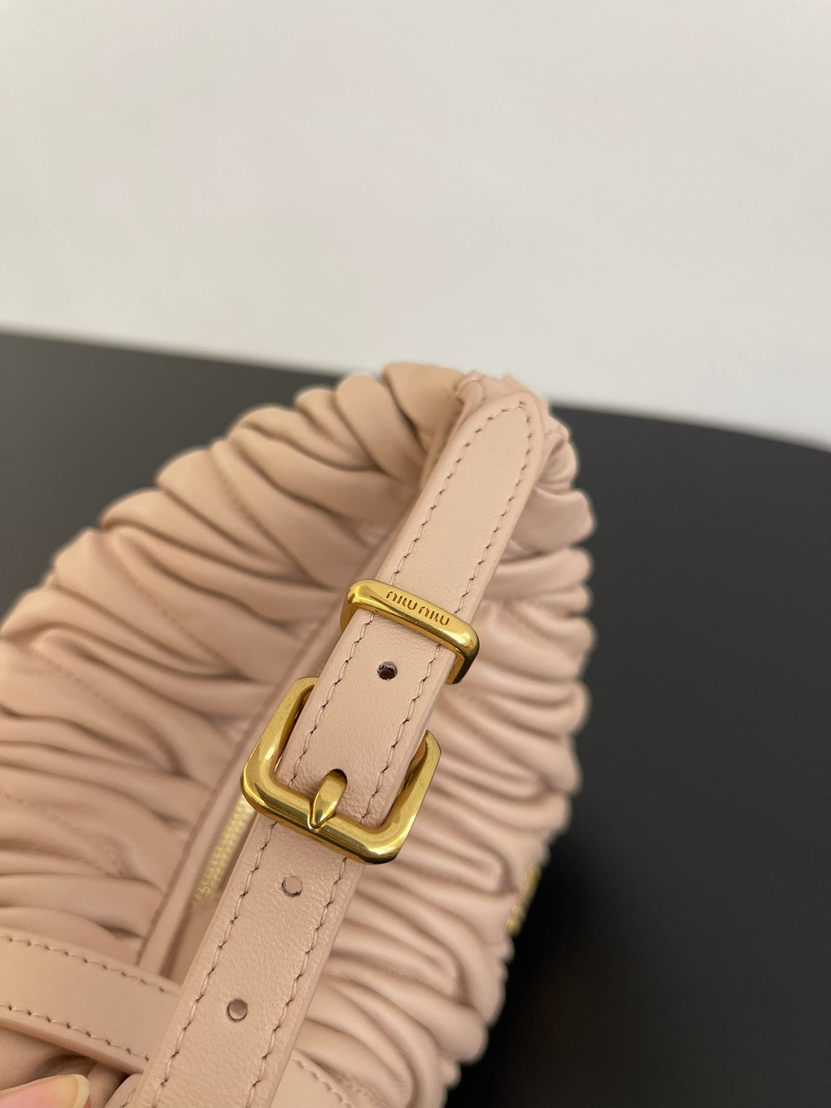 Miu Miu Wander Matelassé Hobo Bag – Light Pink