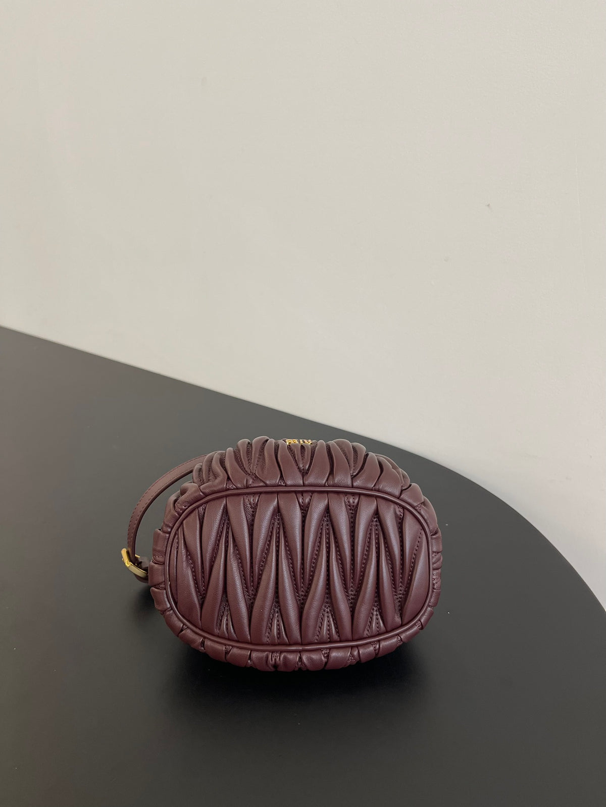 Miu Miu Wander Matelassé Hobo Bag – Burgundy