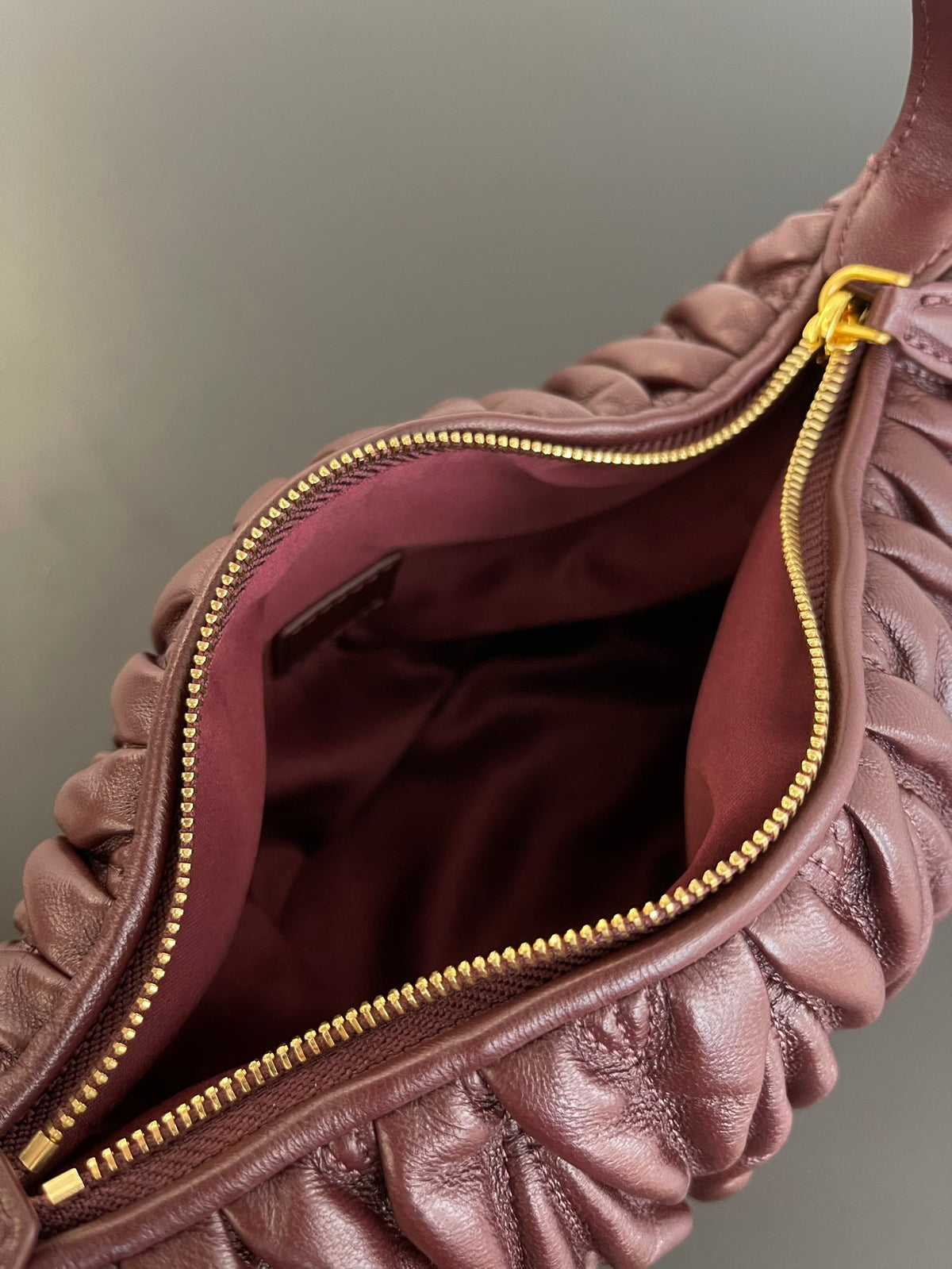 Miu Miu Wander Matelassé Hobo Bag – Burgundy
