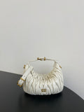 Miu Miu Wander Matelassé Hobo Bag – White