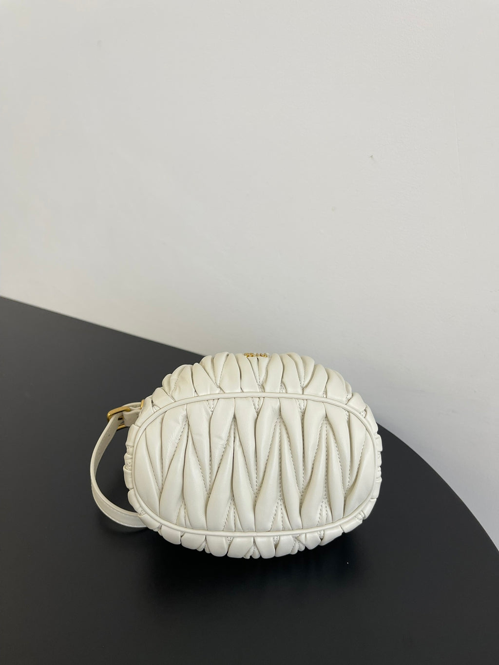 Miu Miu Wander Matelassé Hobo Bag – White