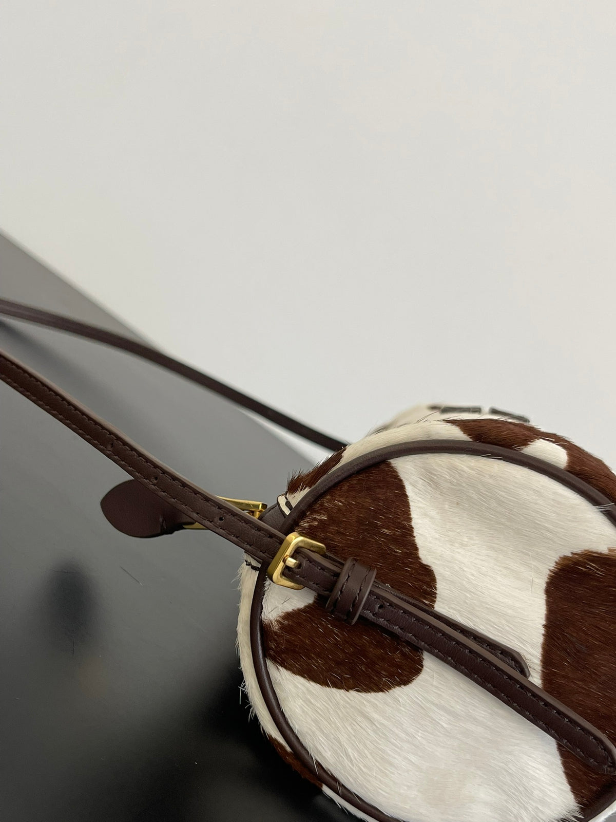 Miu Miu Pony Hair Shoulder Bag – Brown & White